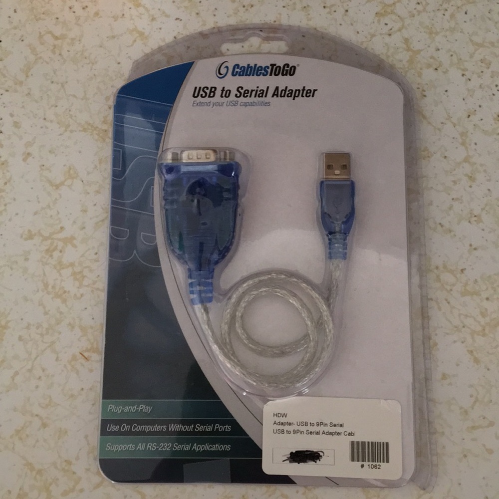 Cables to go USB to serial adapter